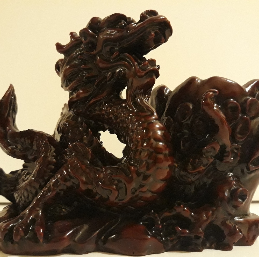 Ceramic Chinese Dragon Statue